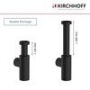 KIRCHHOFF Design Siphon, Matt Black Drain, Drain Fitting for Sink