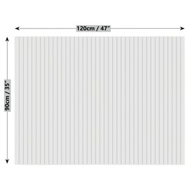 Large Cork Boards for Walls Felt Board Alternative 48" x 36" - Slat Wall Panel, Bulletin Board for Office Wall Decor, Push Pin Board Wall Organizer - 12 Pack Felt Wall Tiles - White