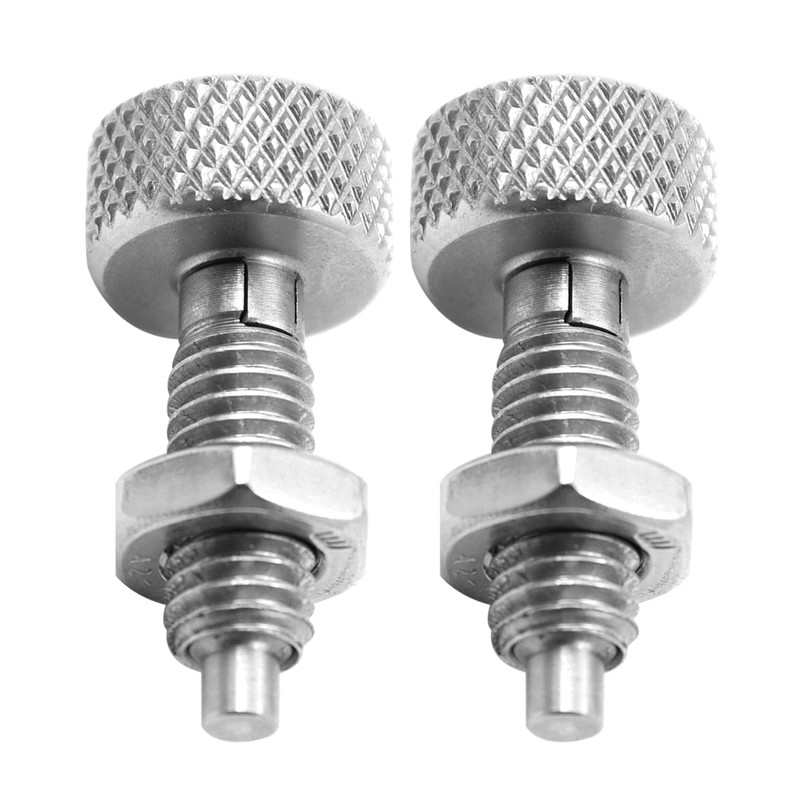 ieron 2 Pieces Hand Retractable Spring Plunger with Knurled Handle,