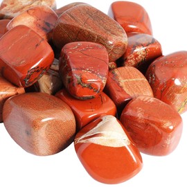 SUNYIK Tumbled Polished Stone,Smooth Rock Crystal for Tumbling,Cabbing,Red Jasper 1pound(About 460 Gram)