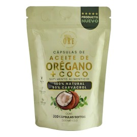 ORE - Suplemento 300 Cápsulas Suaves Ore Sobre Eco Aceite De Orégano Y Coco De Ore, Aceite De Orégano Y Coco X 215g - 215g - Top Quality