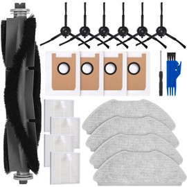 SOBEAU SOBEAU Zubeh?rset f??r AIRROBO T20 Saugroboter, 19 teilige Ersatzteile Staubsaugerzubeh?r, 1 Hauptb??rsten, 4 HEPA-Filter, 4 Wischt??cher, 6 Seitenb??rsten, 4 Staubbeutel