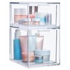 STORi Audrey Stackable Clear Bin Plastic Organizer Drawers | 2