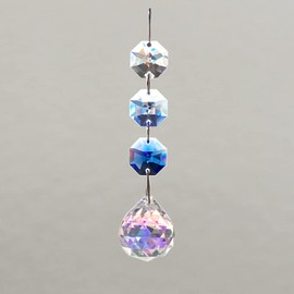 New Suncatcher 3 Rows 20mm Ball Color (Aurora) (Blue)