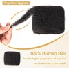 Alaleibaby Afro Kinkys Human Hair Bulk 18 Inch 30g/Pack Natural