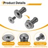 QUARKZMAN Pack of 30 8 mm Chicago Screws Round Head