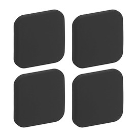 uxcell Door Stoppers Wall Protector, 4pcs Soft Silicone Door Handle Buffer, Square Self Adhesive Door Knob Guard for Home Office, Black
