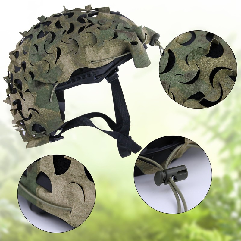 LOOGU Tactical Helmet Cover, Breathable Mesh Camo Camouflage Helmet Cover