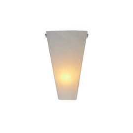 It's Exciting Lighting IEL-4400 Frosted Marble Glass Conical Sconce, Battery Powered Wall Sconce With 4 Hour Timer