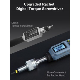 GROWNEER Upgraded Digital Torque Screwdriver, 3.5-70.8 In-lbs/0.4-8 Nm, 1/4'' Drive Inch Pound Rachet Torque Screwdriver Electrician with Buzzer & LED Indicator, Torque Wrench Screwdriver Set