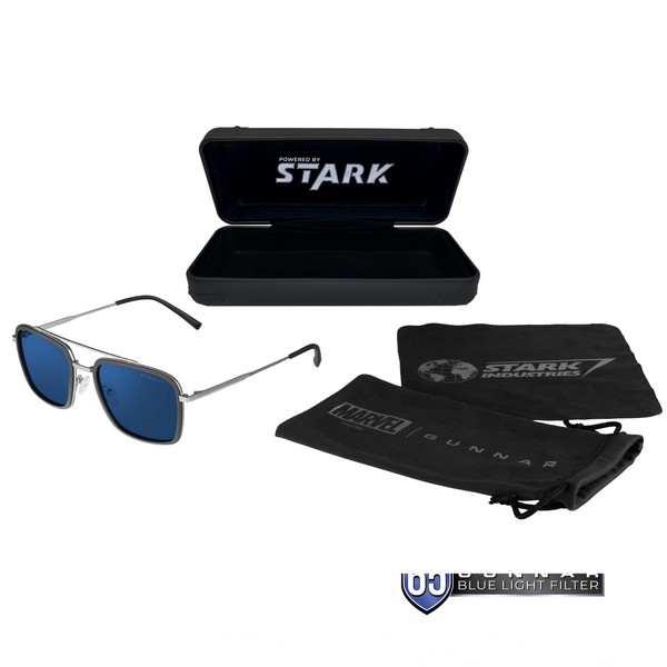 GUNNAR - Stark Industries Edition Blue Light Sunglasses - Blocks 90% Blue Light - Sun Tint