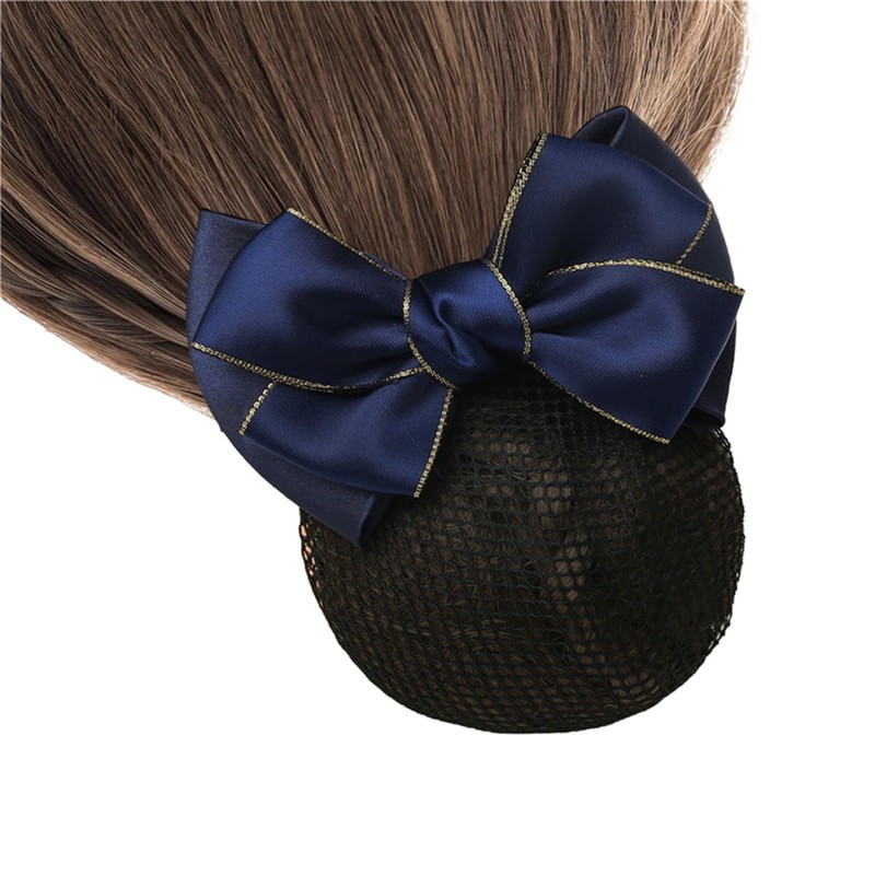 Merdia 3 PCS Bowknot Hair Bows for Women, Hair Nets