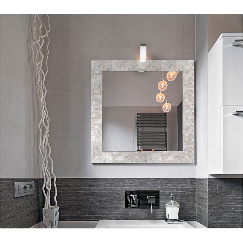 KASARO Peel and Stick Backsplash Shell Tiles, Mother of Pearl