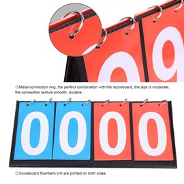 Flip Scoreboard, Score Flip Board, Basketball Scoreboard, 2/3/4 Digit Portable Flip Sports Scoreboard, Score Counter for Table Tennis Basketball Football Volleyball(4 Digit)