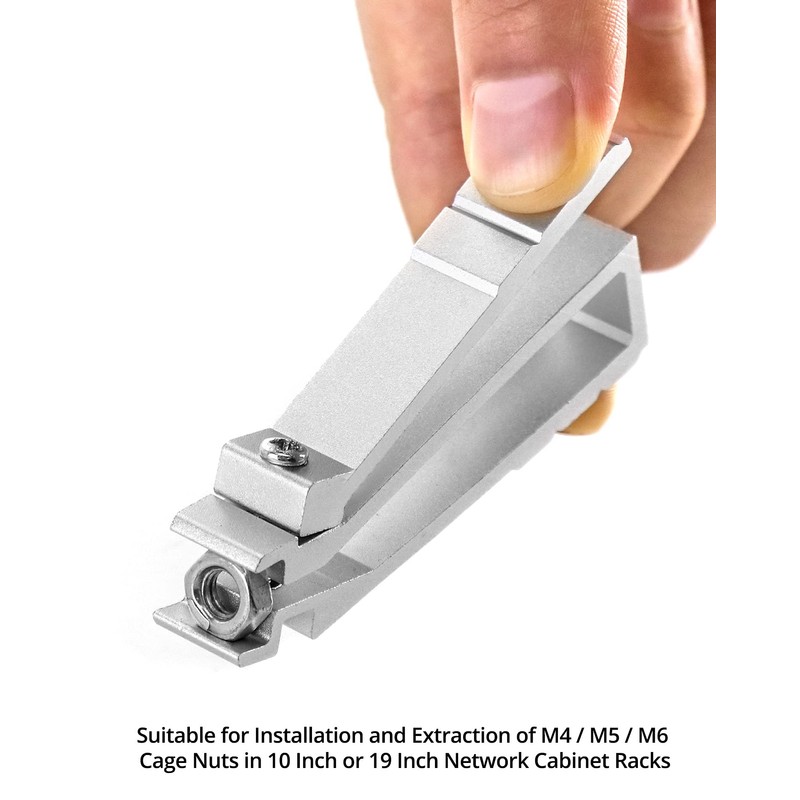 QWORK Cage Nut Insertion/Removal Tool for Installing or Removing Cage