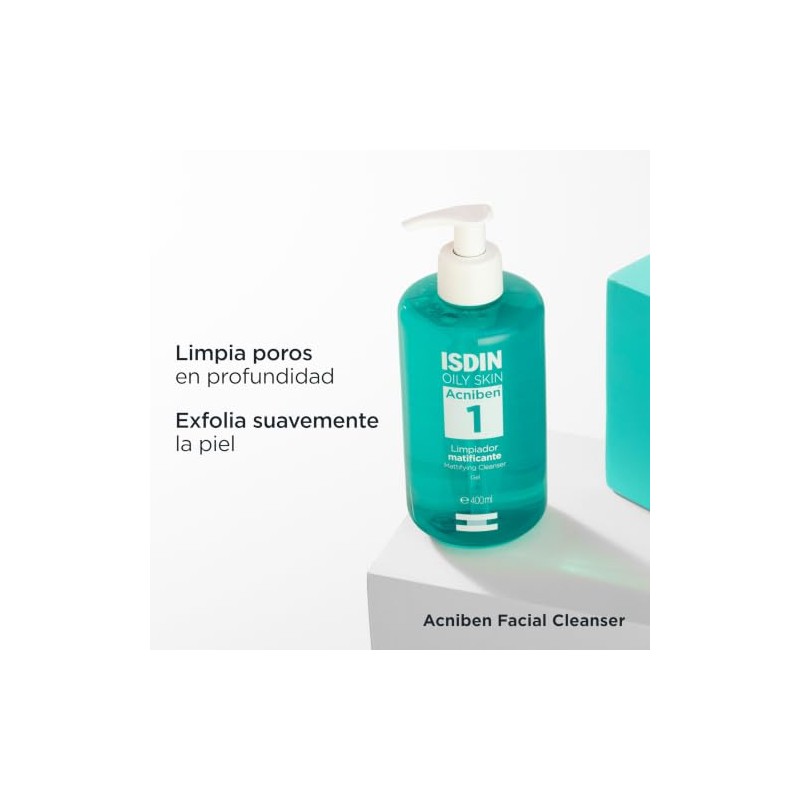 Isdin Acniben Gel Limpiador Matificante Piel Grasa 400ml