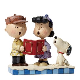 Peanuts by Jim Shore Charlie and Lucy Carolling Figurine