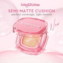 Base Cushion Glad2glow de alta cobertura semi mate – 11g (Tono 04 Ginger)