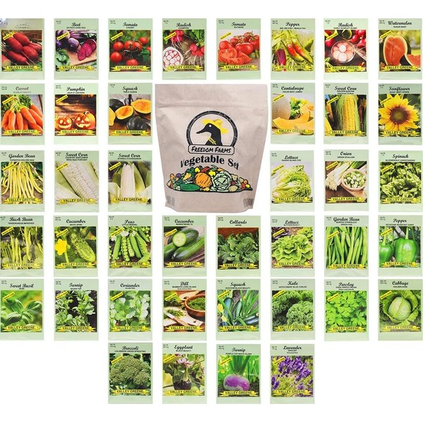 Set of 40 Packs of Assorted Heirloom Vegetable and Herb