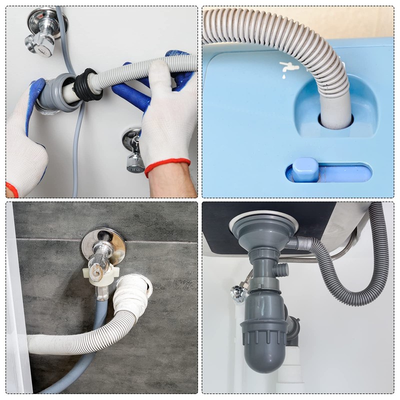 sourcing map Universal U-Shape Washer Drain Hose Hook Drain Hose