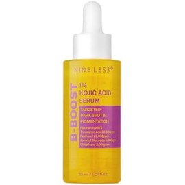 NINELESS-B-Boost 1% Kojic Acid Serum 30Ml, Sérum Iluminador con Niacinamida y Ácido Tranexámico, Hidrata y Reduce Manchas Oscuras, con Péptidos y Glutatión