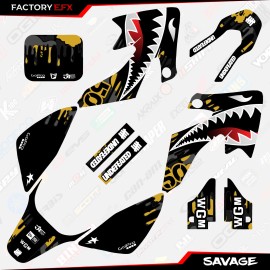 Factory EFX Black & Gold Camo Savage Racing Graphics kit Fits 04-12 Honda Crf50 CRF 50 Decal
