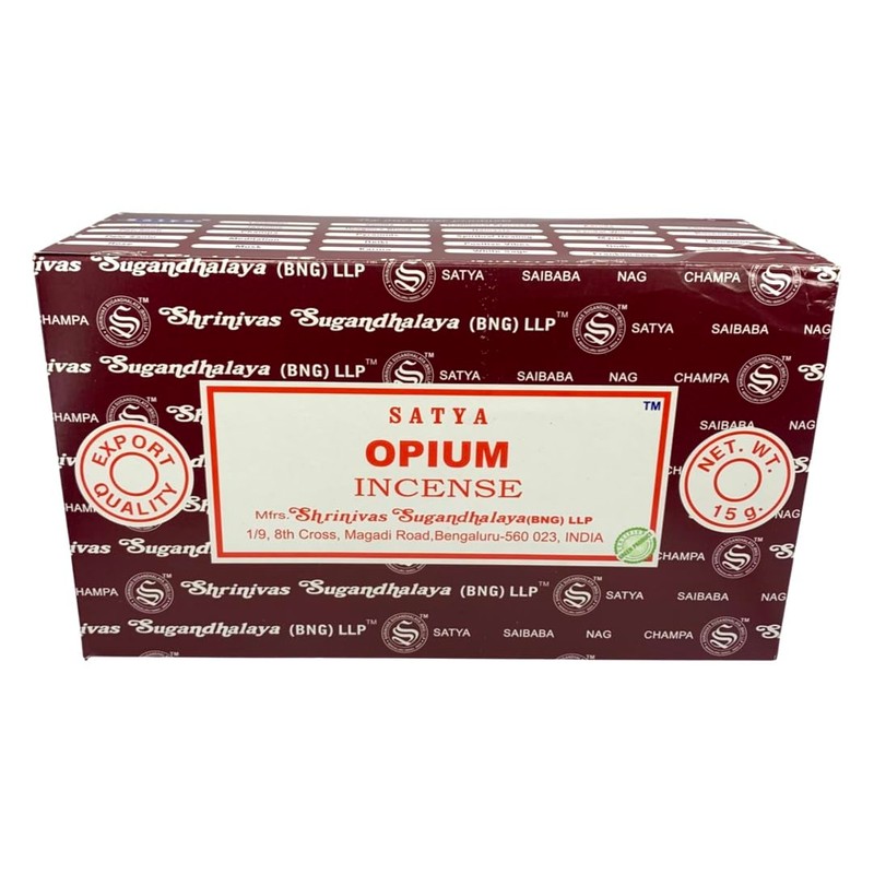 Genuine Satya Sai Baba Opium Incense Sticks 15 g X