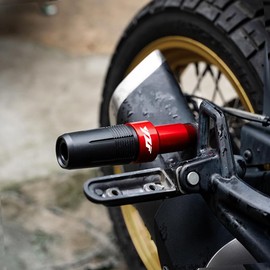 MOWOK For Yamaha R3 YZFR3 YZF-R3 r3 2015-2019 2020 2021 2022 2023 2024 2025 Motorcycle Accessories Aluminum Crash Protector Pad Falling Protection Frame Sliders Exhaust Slider (Red, 2 pcs)