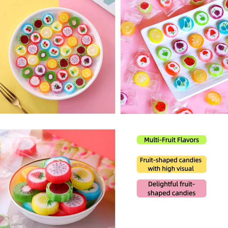 Slices Hard Candy - Bulk Fruit Candy Individually Wrapped -
