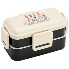 Skater PFLW4AG-A ELLE Lunch Box, 23.6 fl oz (600 ml), Antibacterial, Fluffy, Domed Lid, 2-Tier, For Women, Made in Japan