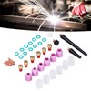 40Pcs TIG Welding Torch Accessories Kit Collet Alumina Nozzle Gas