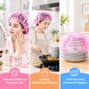 50Pcs Disposable Shower Caps, Waterproof Plastic Bath Hair Caps (Pink)