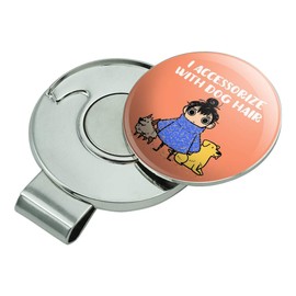 GRAPHICS & MORE I Accessorize with Dog Hair Pet Fur Golf Hat Clip with Magnetic Ball Marker