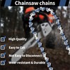 3 Pack Chainsaw Chains 8 Inch (20cm), 33 Drive Links,