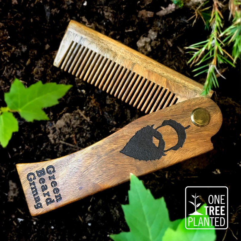 Peine plegable Tree-mendous de madera de sándalo – Peine plegable