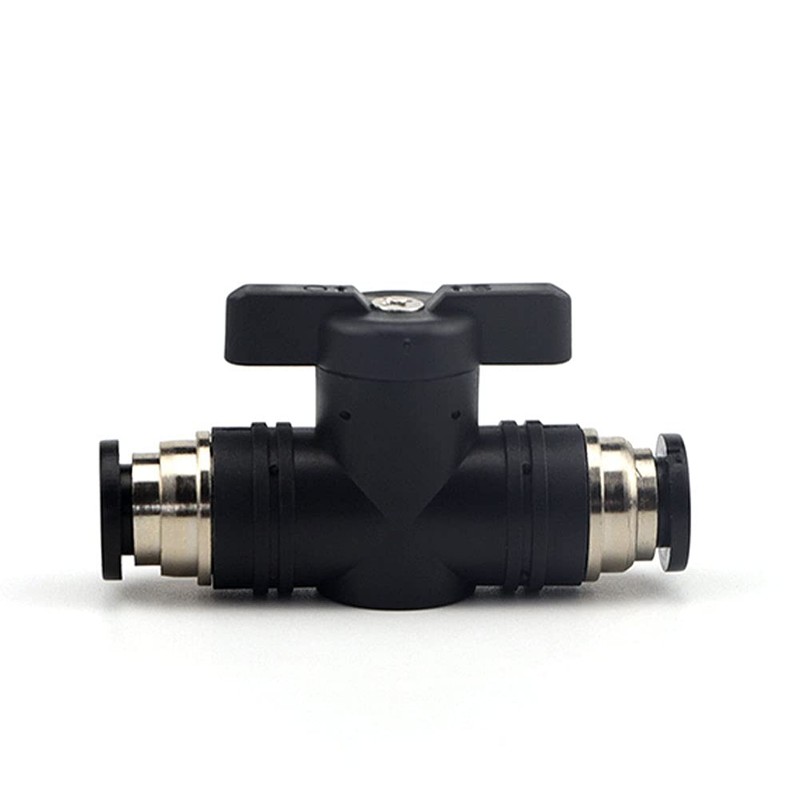 Jienk 2Packs Pneumatic 1/4"x 1/4" Tube OD Ball Valve, Push