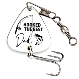 Fishing Gift for Dad Gift Idea for Dad Birthday Gift Idea Dad Father's Day Gift Idea Dad Christmas Gift Idea Dad Stocking Stuffer Fishing Lure for Dad Hooked the Best Dad FBA-HOOKED-LURE (Dad)