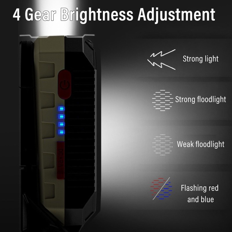 LED Work Light Super Bright Angle Adjustable Magnetic Adsorption IP66