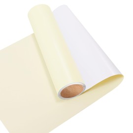 AHIJOY Matte Vinyl Prermanent Adhesive Ivory White 12" x10ft Permanent Vinyl for Mug Cup DIY Project Party Decoration DIY Projects