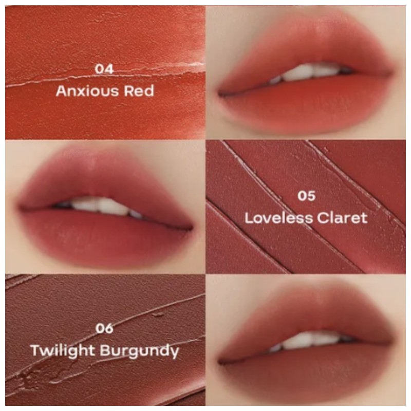MAD ROOM Love Dice Velvety Tint 5.0g, Color:04 Anxious Red