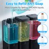 GlintGath Shower Dispenser 3 Chamber No Drill Wall Mounted Shampoo