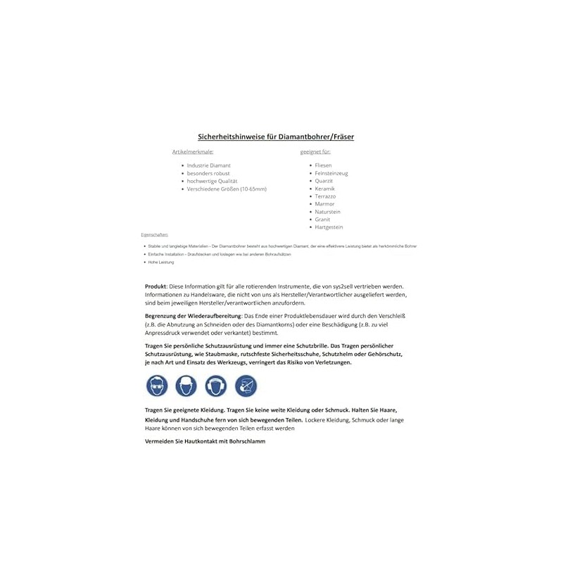 Premium Diamond Drill Bit Cronus M14 10 mm - 65