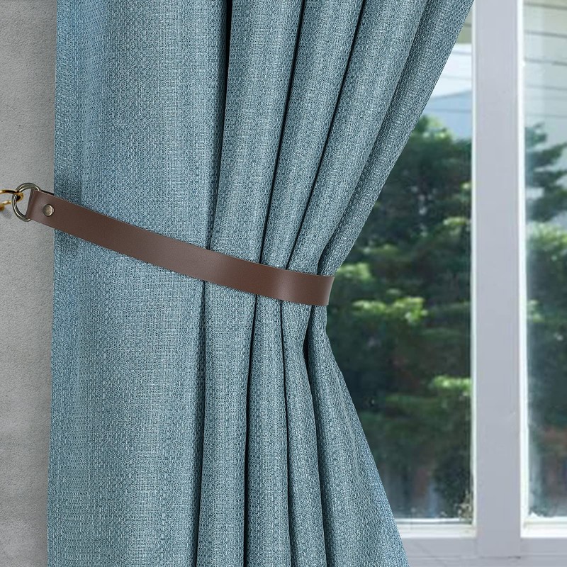 Home Queen Leather Curtain Tie Backs Attach to Wall, Outdoor