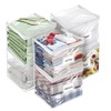 Plastic Storage Bags with Easy-Glide Zipper, Pack of 8, Durable