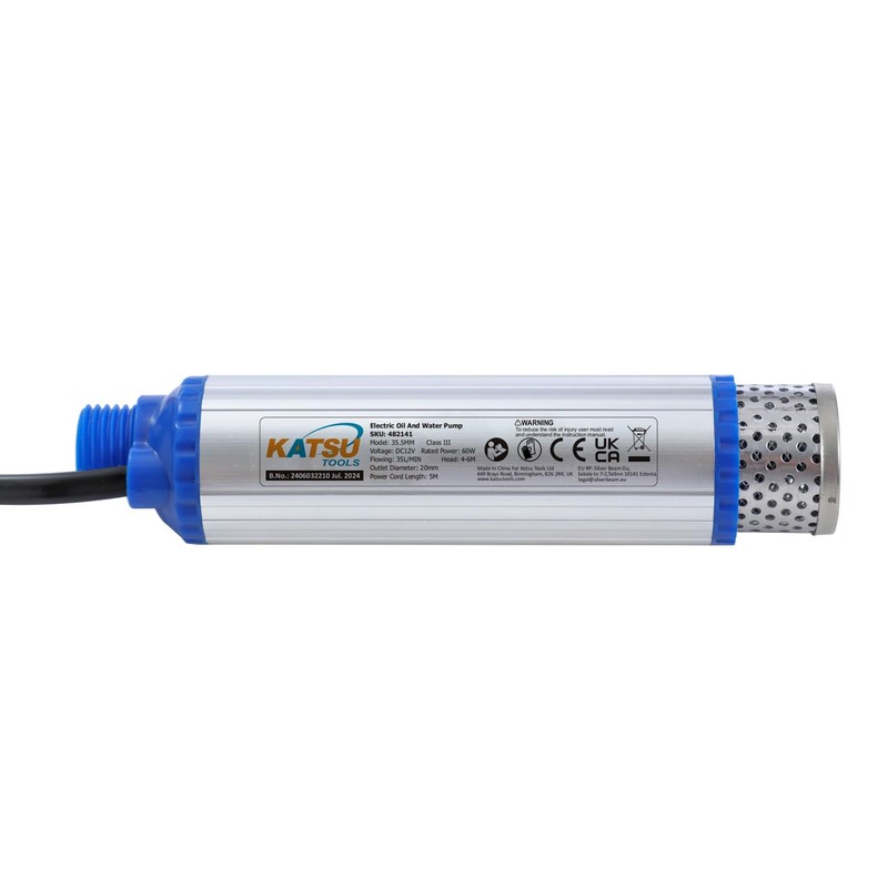 KATSU Tools 12V 60W Diesel Fuel Oil Transfer Pump 35L/min