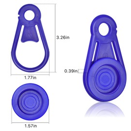 Milkary Tarp Clips Heavy Duty, 20 Pack Tarp Grabber Movable Canopy Clips for Outdoor Camping, Tent, Awning, Banner, Cover Swimming Pool Covers Plastic Tarp Holder Clips Blue