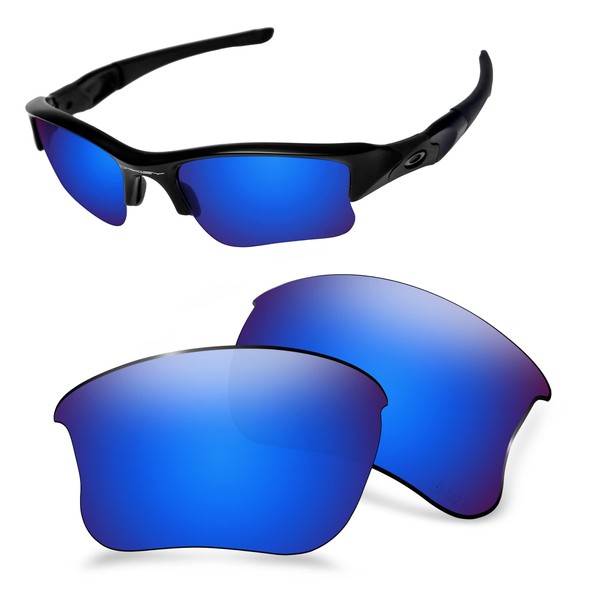 AOZAN ANSI Z87.1 - Lentes de repuesto compatibles con gafas de sol Oakley Flak Jacket XLJ OO9009, Azul Capri, Flak Jacket XLJ