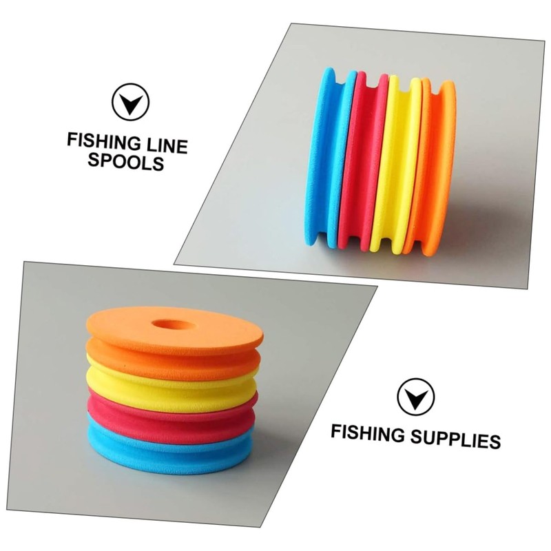 jojofuny 1set Fishing Snell Leader Rigs Spool Storage Accessories Eva