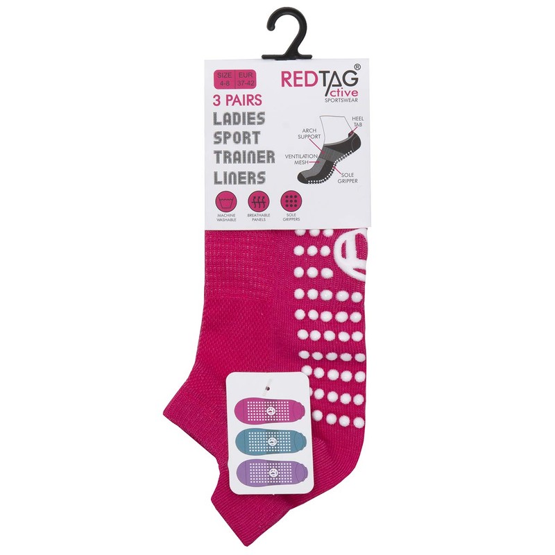 Red Tag Ladies Yoga Socks 9 Pair Non Slip Sole