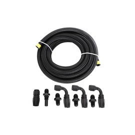 Pyladea Automatic Transmission Cooler Line Kit Replacement For GM 4L80E 6AN Nylon Steel Braided Line Replacement For Gm 4l80e 6 An Hose 374363084925